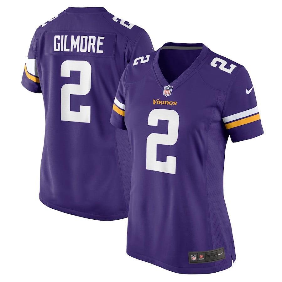 Stephon Gilmore 2 Minnesota Vikings Game Purple NFL Jersey Women's