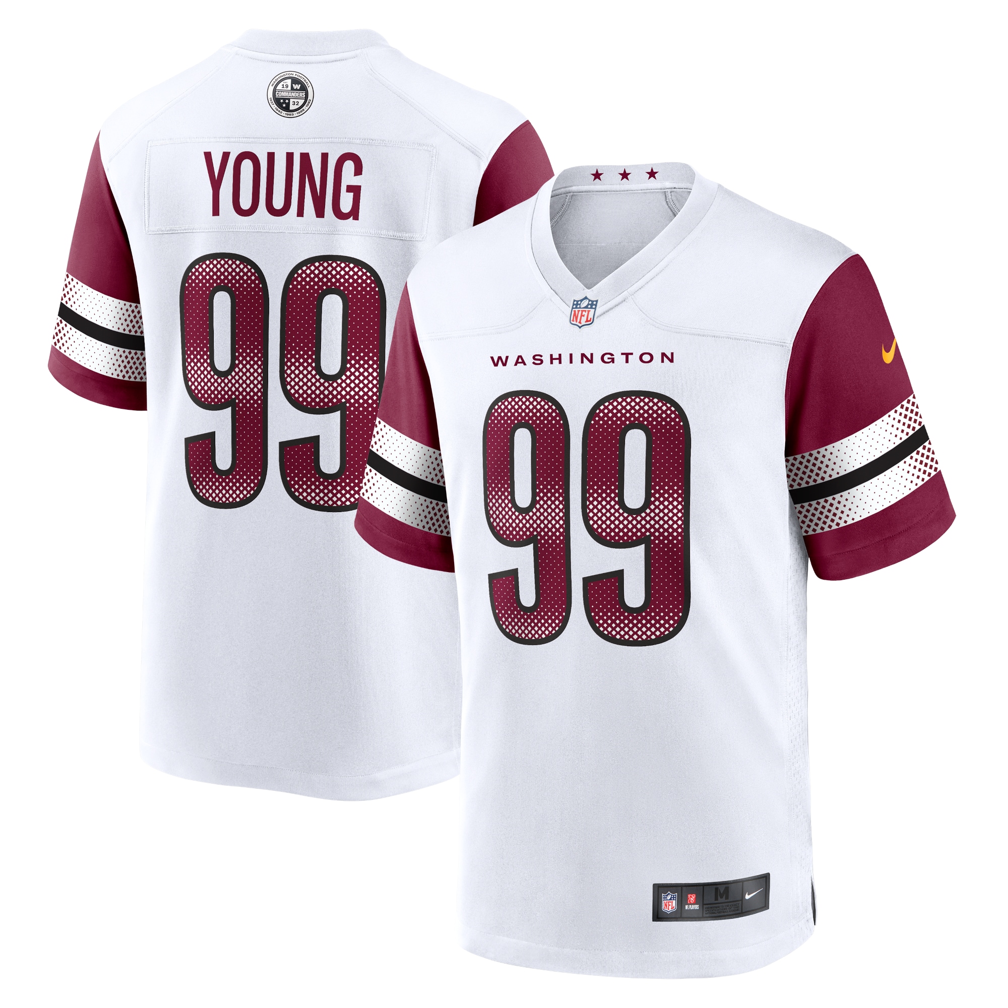 Washington Commanders Chase Young White Game NFL Jersey Men's