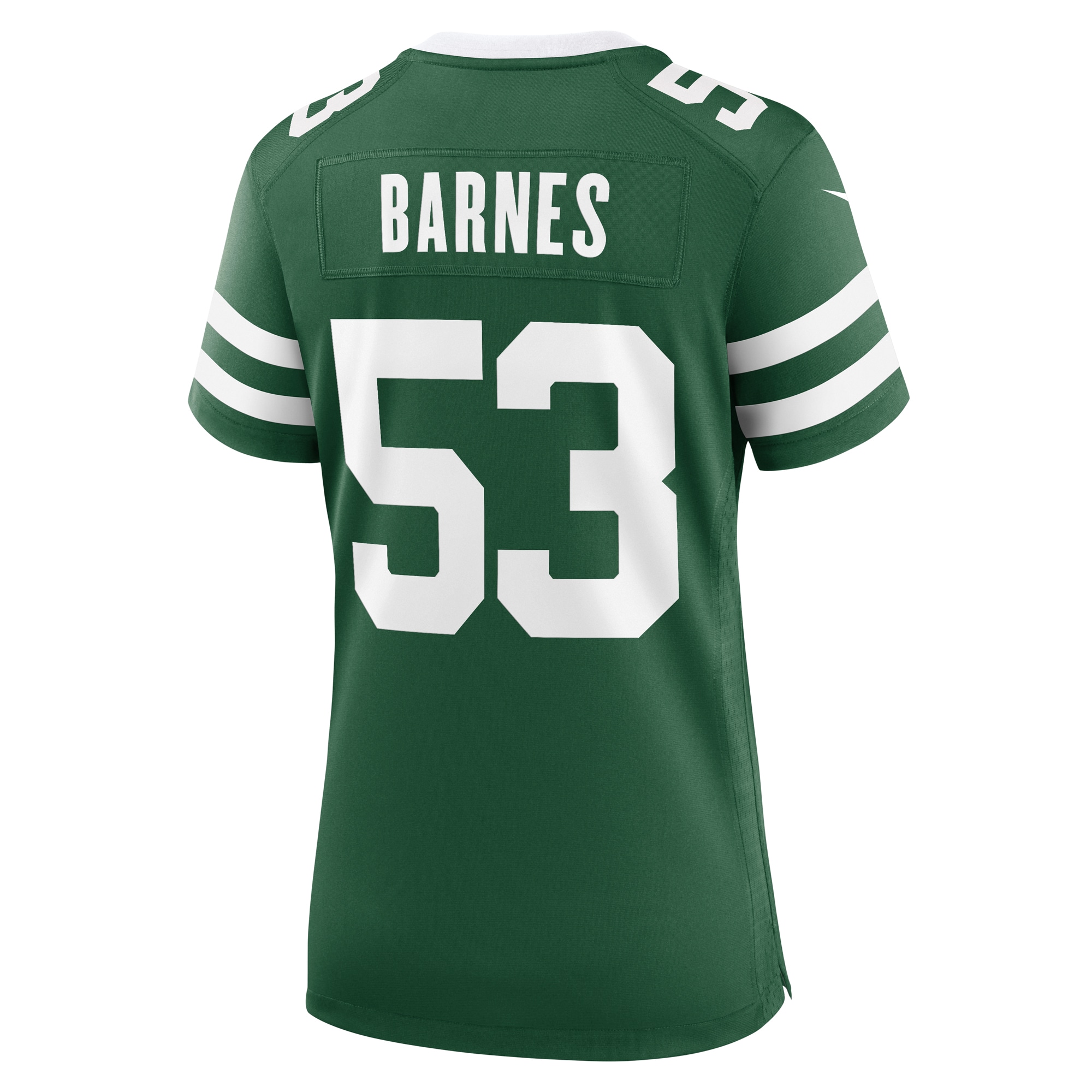 New York Jets Zaire Barnes Legacy Green Team Game NFL Jersey Women's