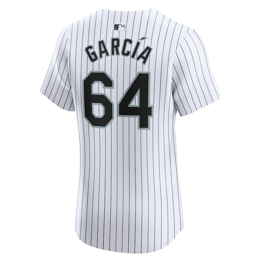 Deivi Garcia 64 Chicago White Sox Home Elite Player White MLB Jersey Men's