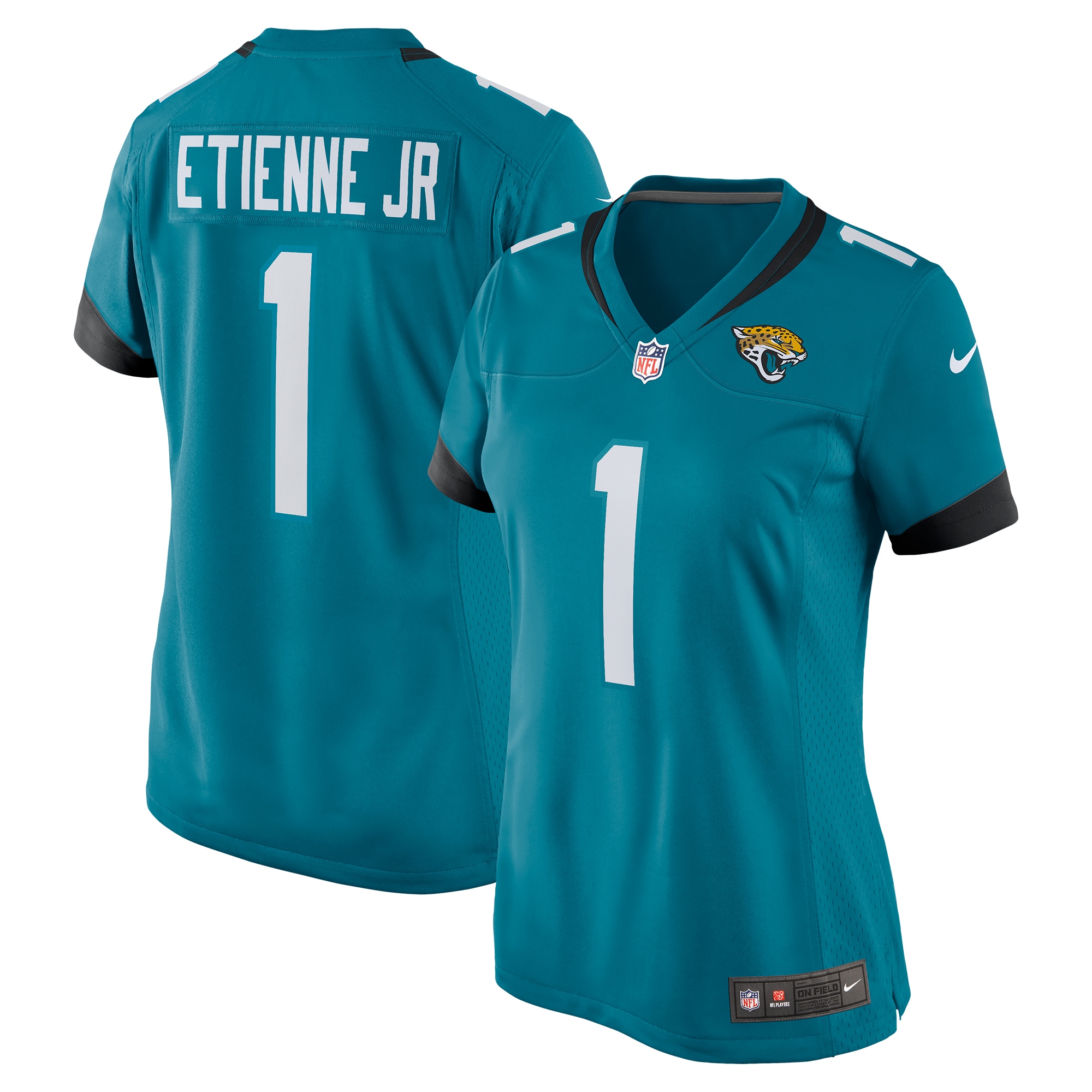 Jacksonville Jaguars Travis Etienne Teal Game NFL Jersey Women's