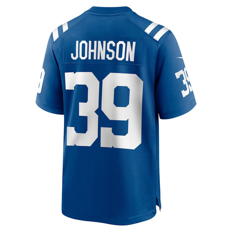 Alex Johnson 39 Indianapolis Colts Team Game Royal NFL Jersey Men's