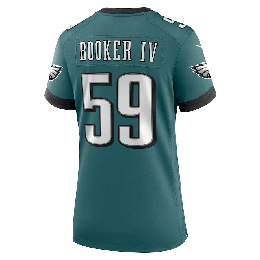 Thomas Booker IV 59 Philadelphia Eagles Team Game Midnight Green NFL Jersey Women's