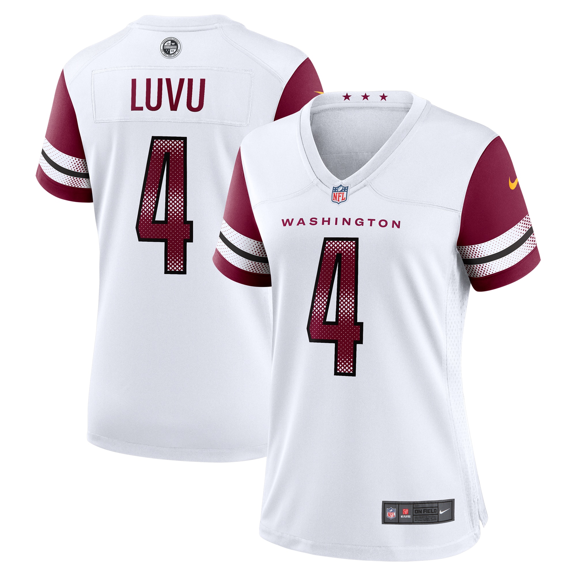 Washington Commanders Frankie Luvu White Game NFL Jersey Women's