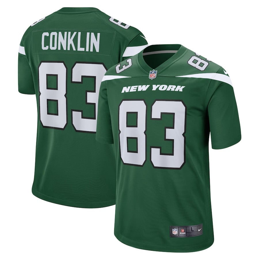 Tyler Conklin 83 New York Jets Game Gotham Green NFL Jersey Men's