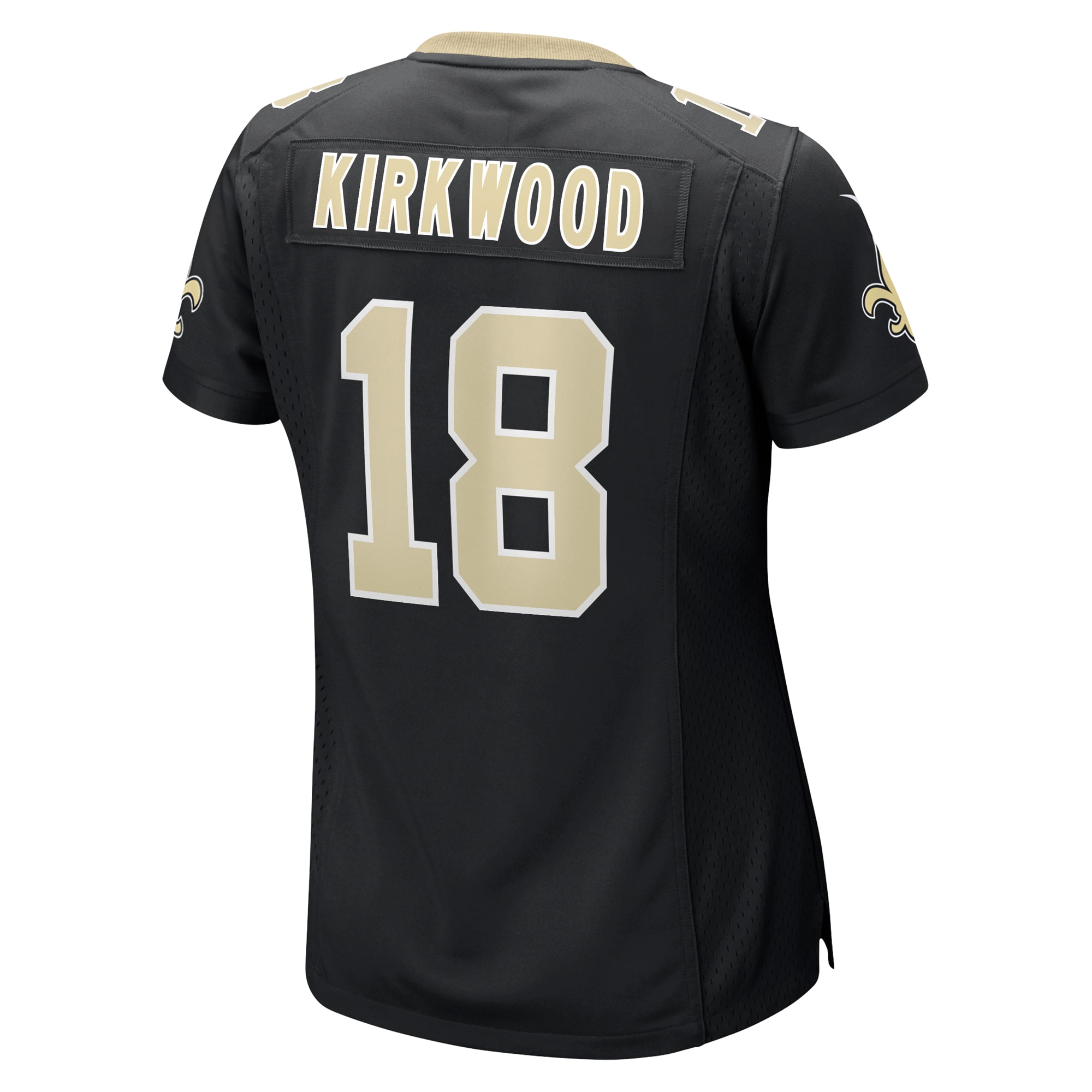 New Orleans Saints Keith Kirkwood Black Team Game NFL Jersey Women's