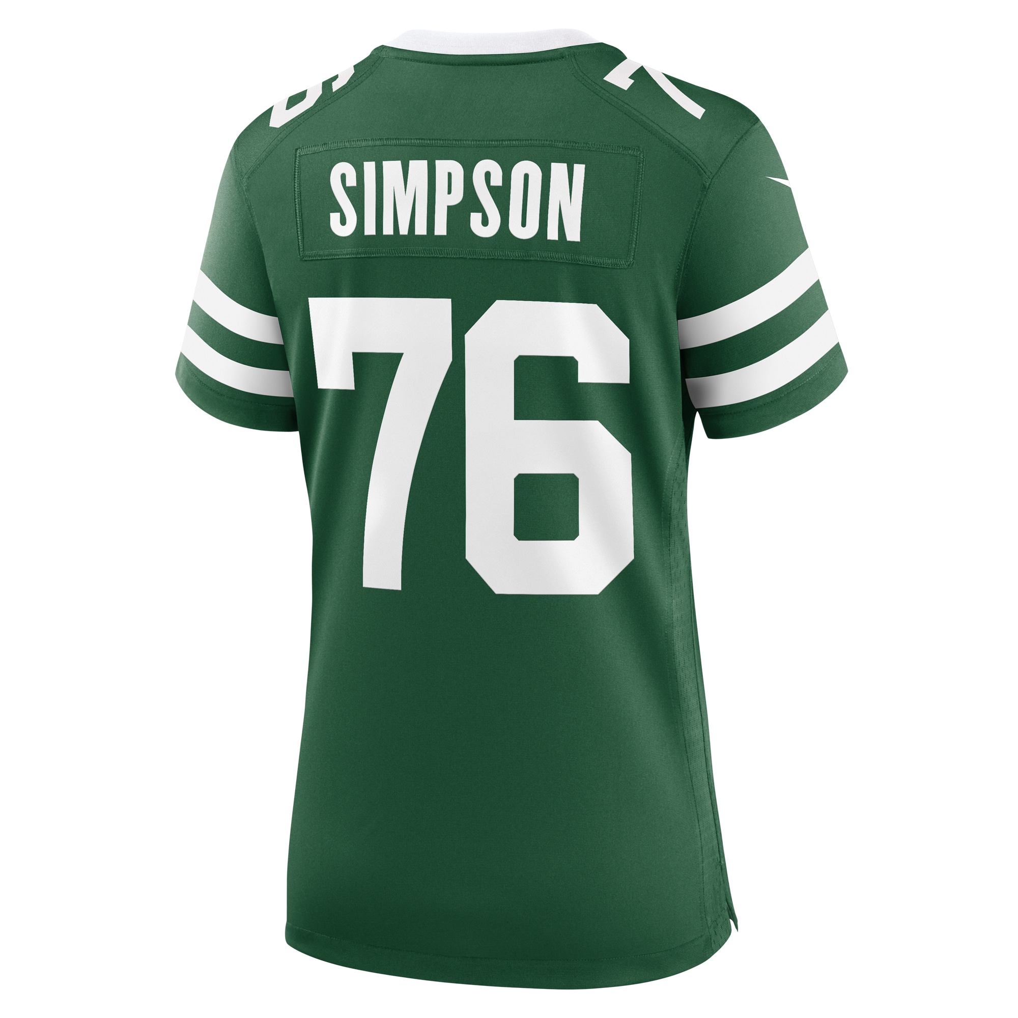 New York Jets John Simpson Legacy Green Game NFL Jersey Women's