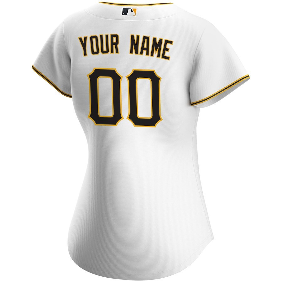 Pittsburgh Pirates Home Custom White MLB Jersey Women's
