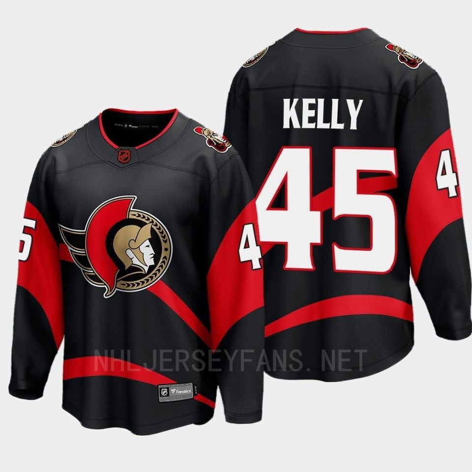 Ottawa Senators Parker Kelly 45 Special Edition 2.0 Black 2022 Breakaway Player NHL Jersey Men's