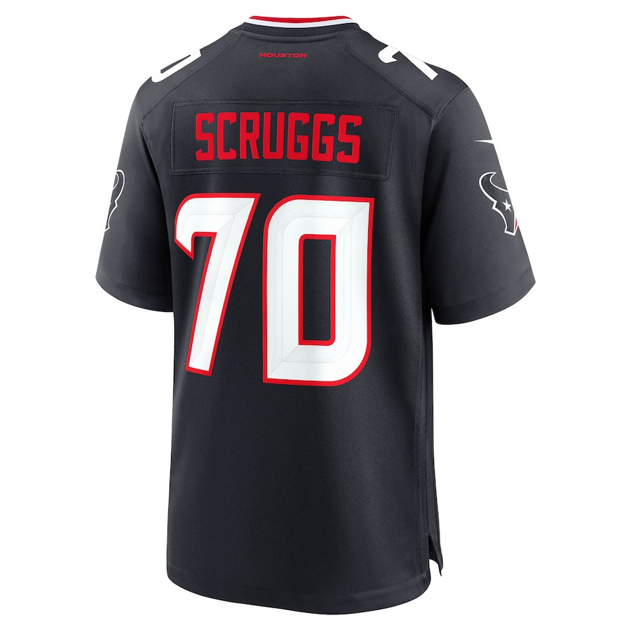 Juice Scruggs 70 Houston Texans Team Game Navy NFL Jersey Men's