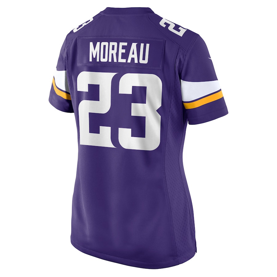 Fabian Moreau 23 Minnesota Vikings Game Purple NFL Jersey Women's