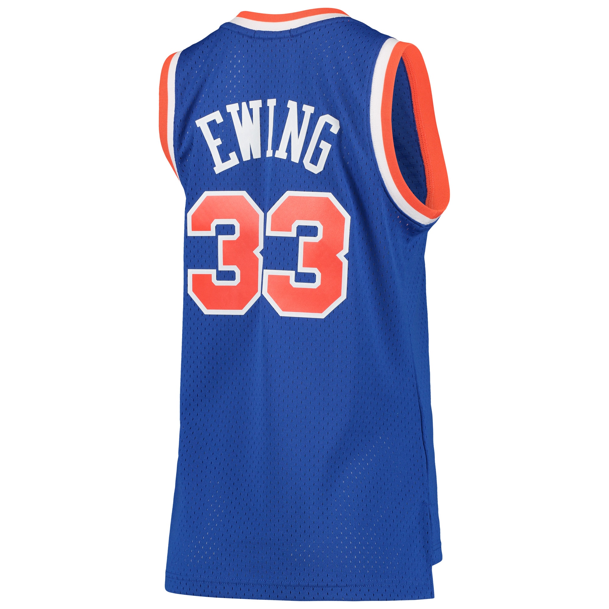 Mitchell Ness Patrick Ewing Blue New York Knicks 1991-92 Hardwood Classics Swingman NBA Jersey Women's