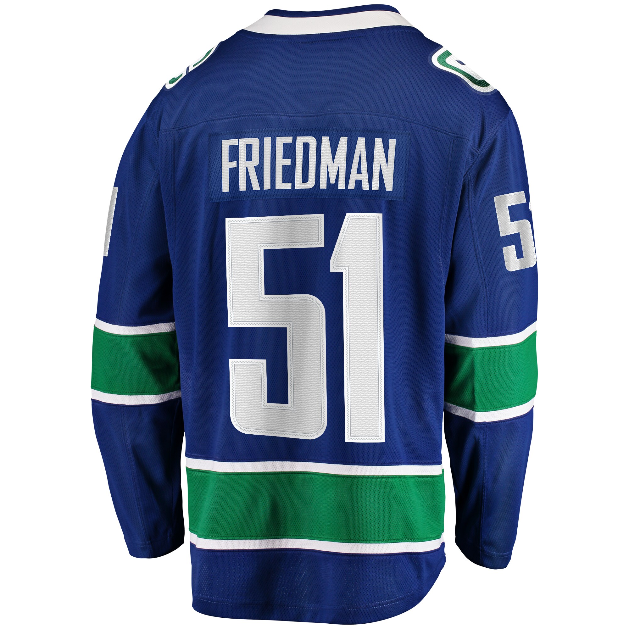 Vancouver Canucks Mark Friedman Blue Home Premier Breakaway Player NHL Jersey Men's