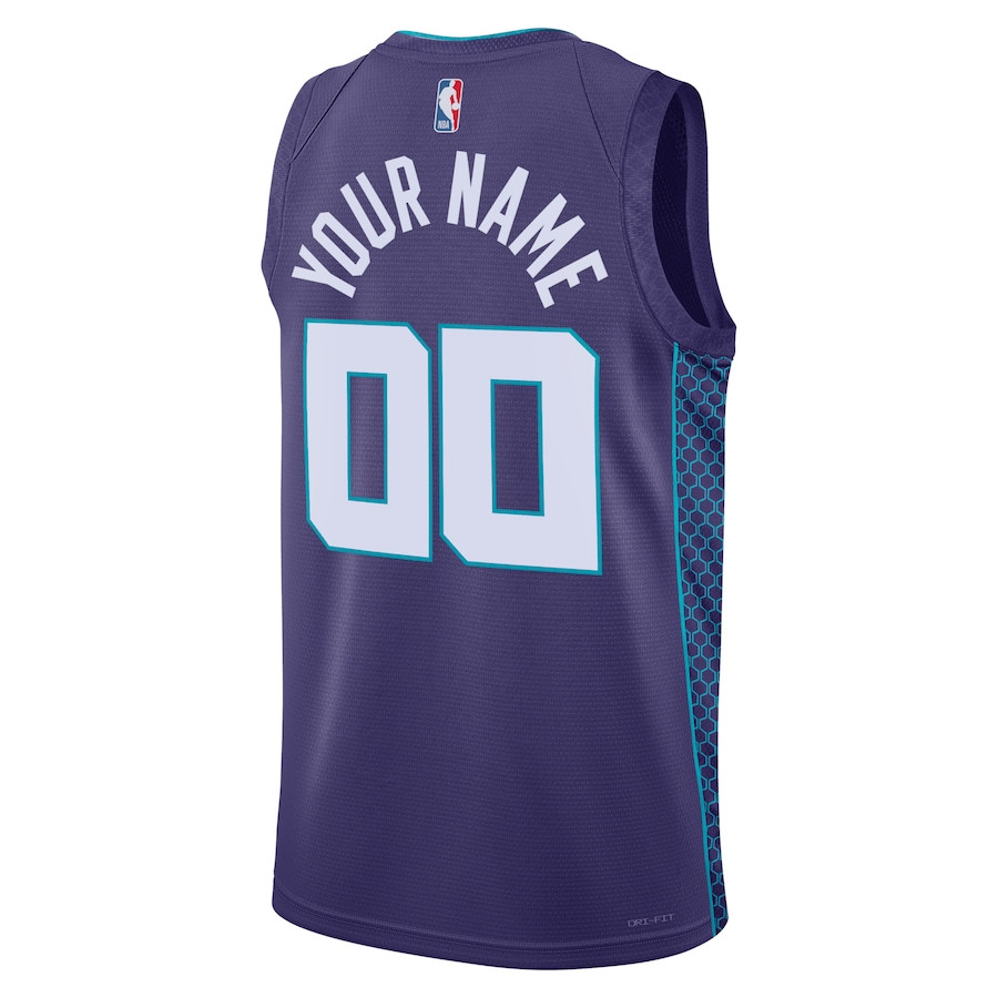 Charlotte Hornets 2023/24 Statement Swingman Custom Purple NBA Jersey Men's