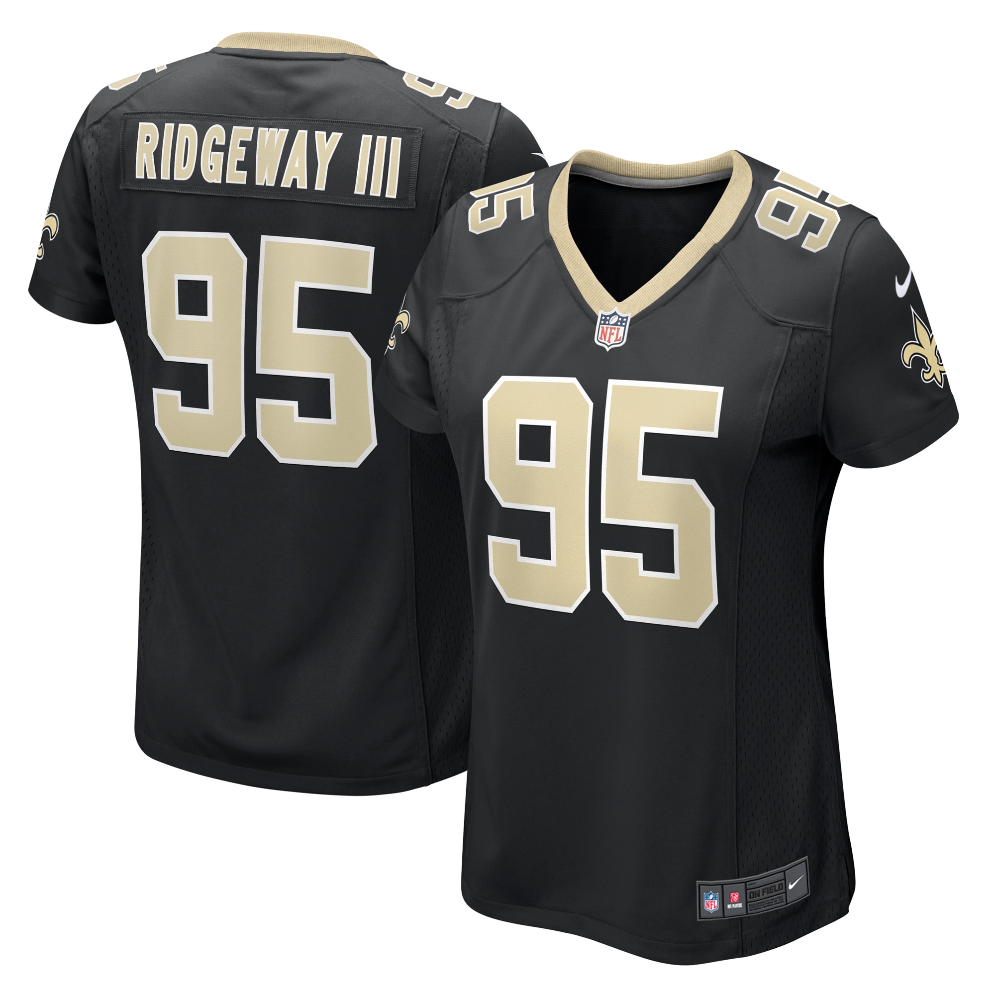 New Orleans Saints John Ridgeway III Black Game NFL Jersey Women's