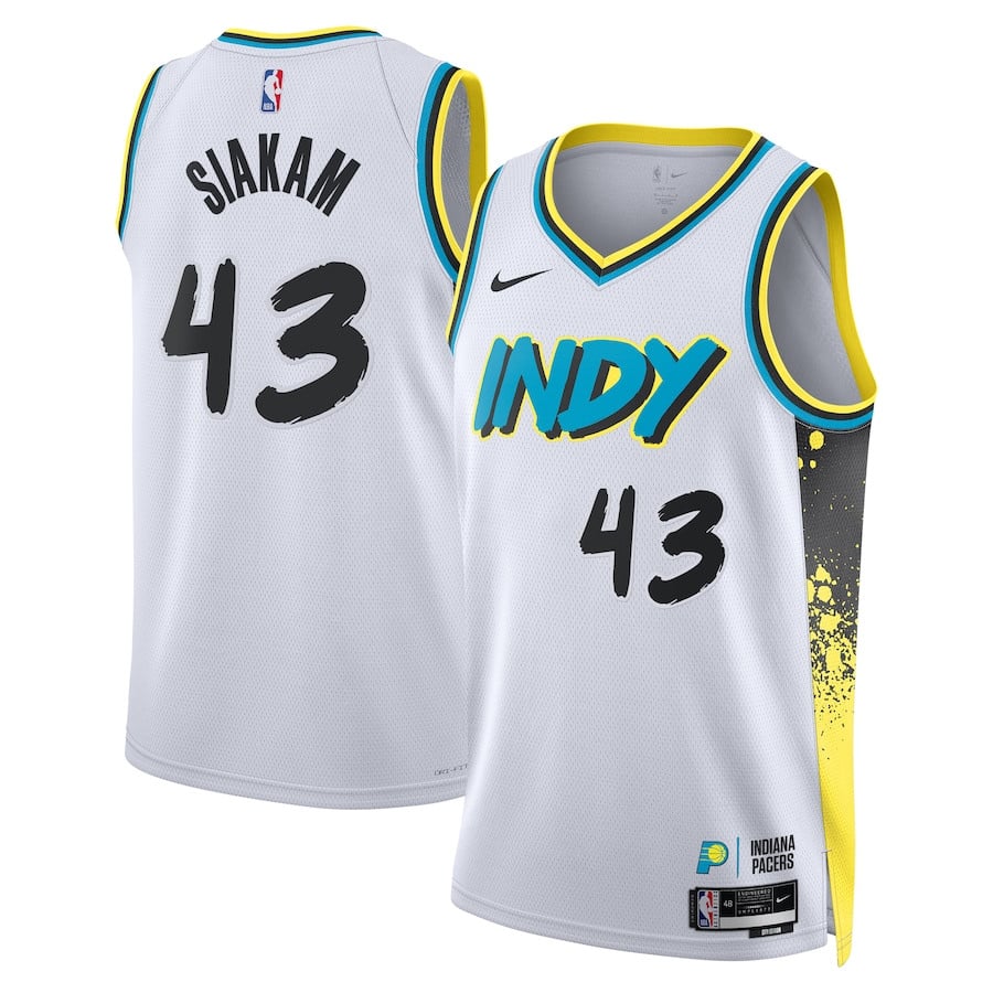 Pascal Siakam 43 Indiana Pacers Unisex 2024/25 Swingman Player City Editio White NBA Jersey Unisex