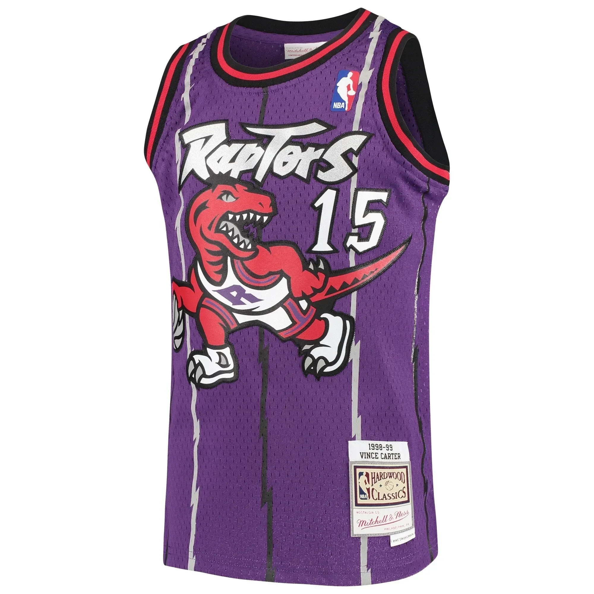 Vince Carter Toronto Raptors Mitchell&Nes 1998/99 Hardwood Classics Swingman Throwback Purple NBA Jersey Youth