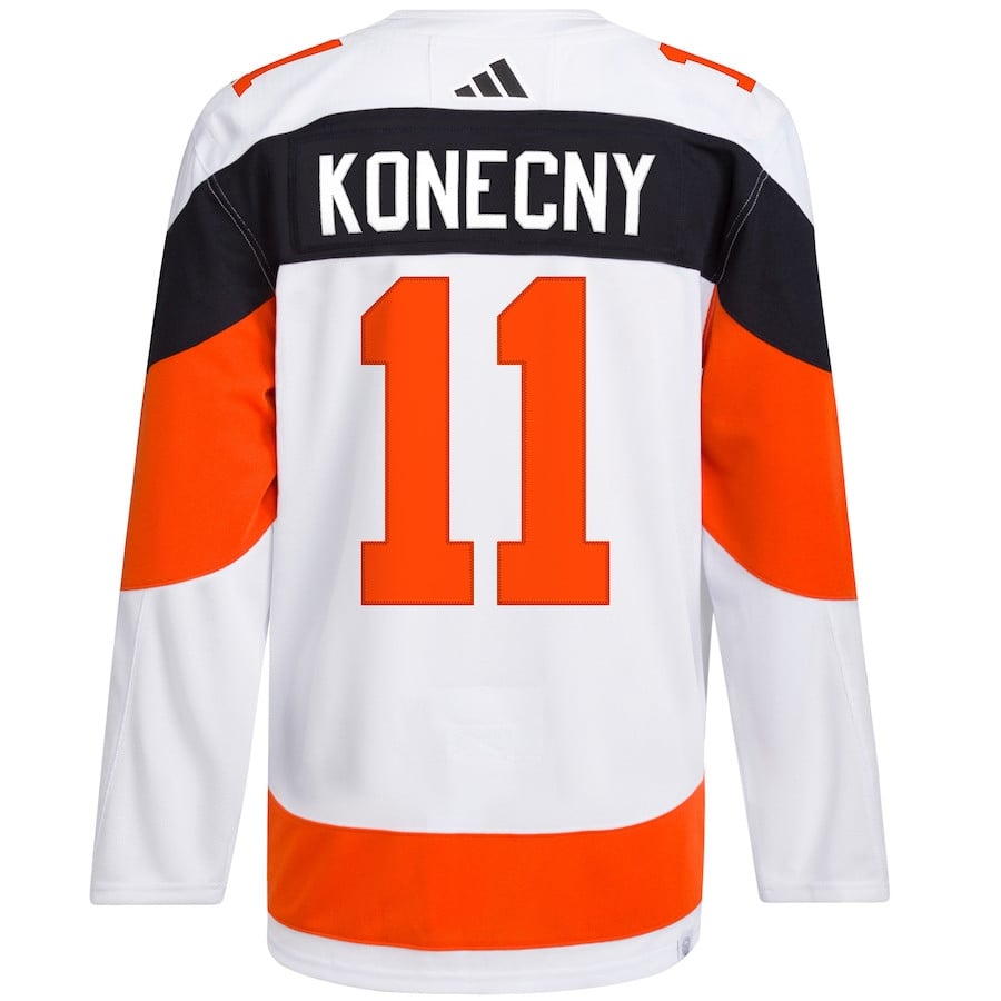 Travis Konecny 11 Philadelphia Flyers 2024 Stadium Series Primegreen White NHL Jersey Men's