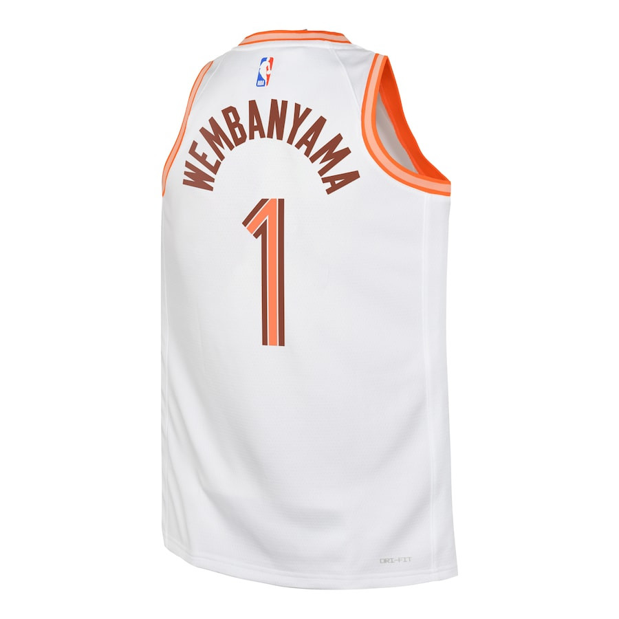 Victor Wembanyama 1 San Antonio Spurs 2023/24 City Edition Swingma White NBA Jersey Youth