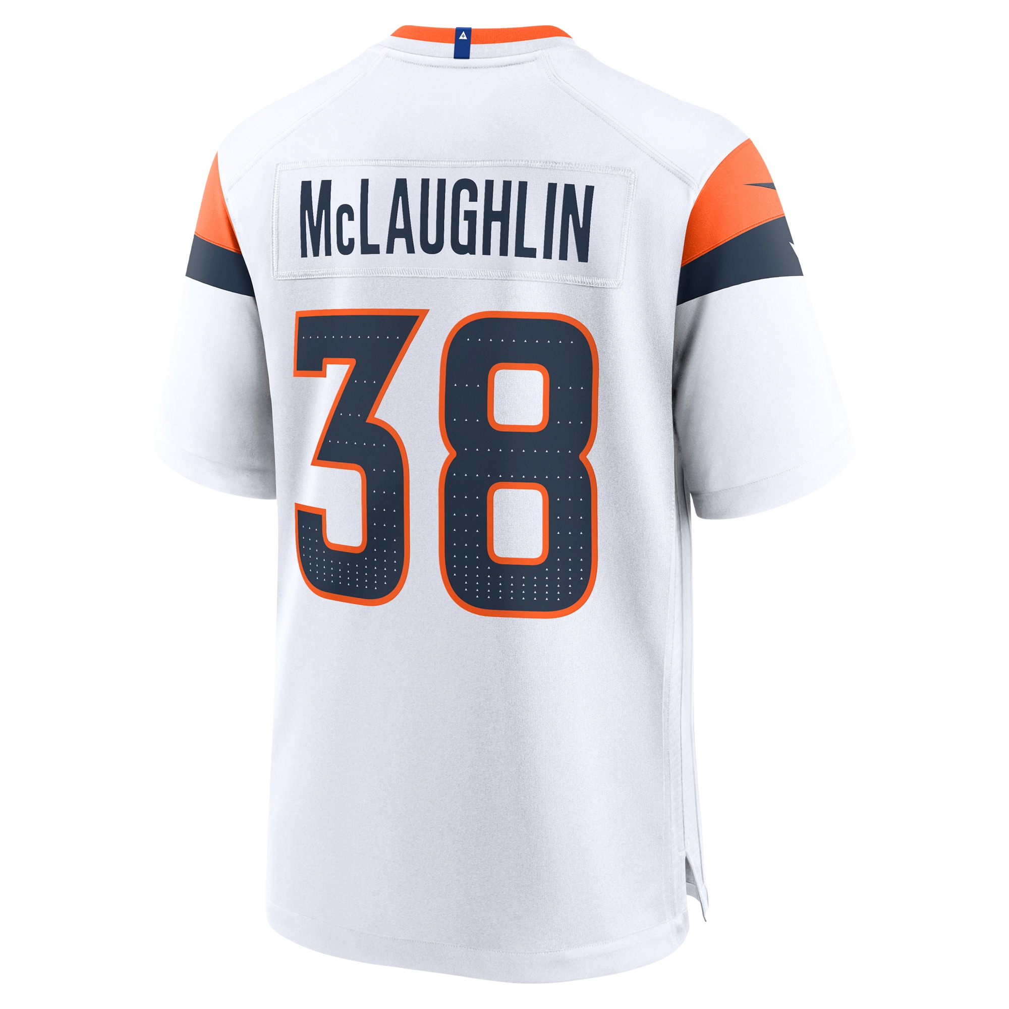 Denver Broncos Jaleel McLaughlin White Game NFL Jersey Men's