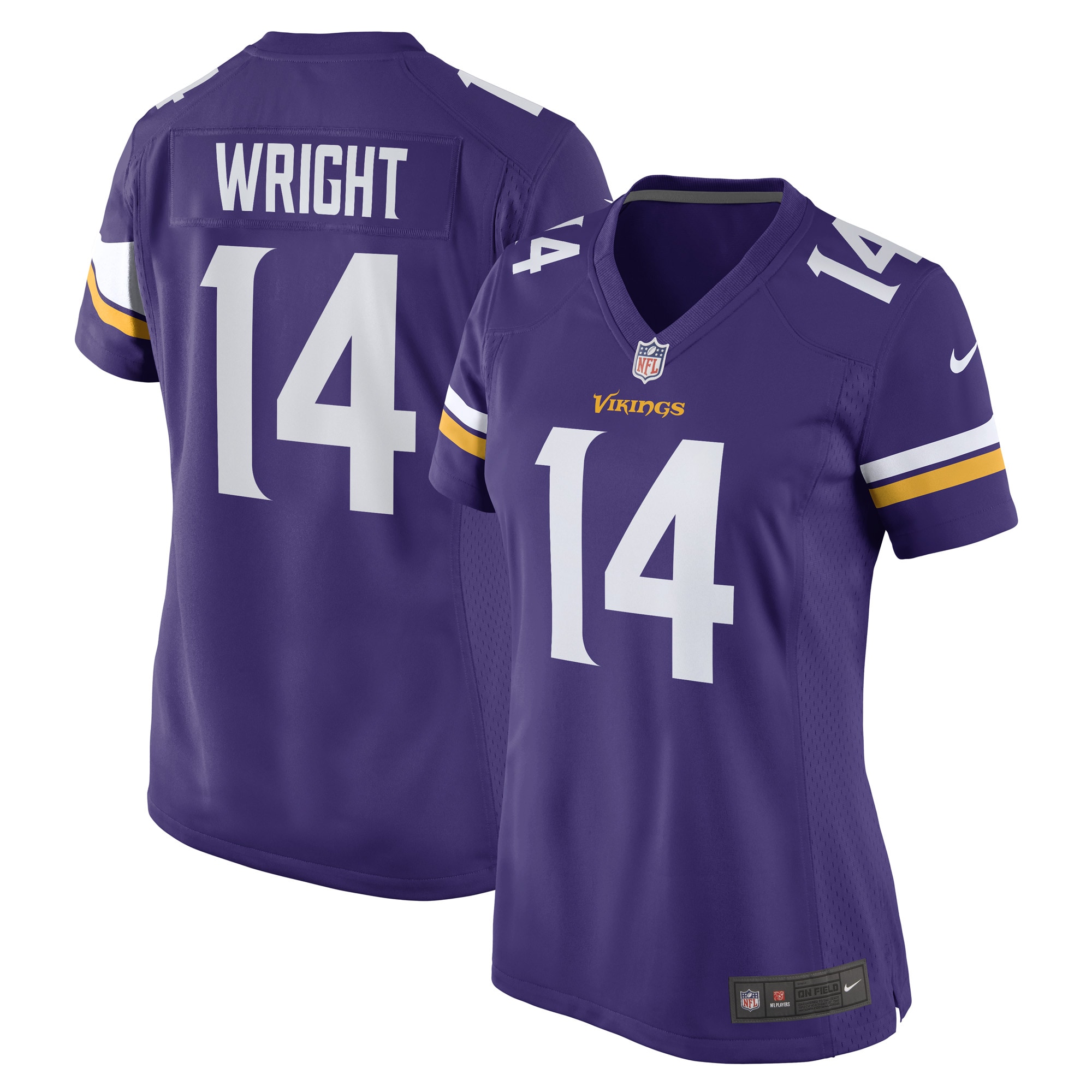 Minnesota Vikings Ryan Wright Purple Game Player NFL Jersey Women's