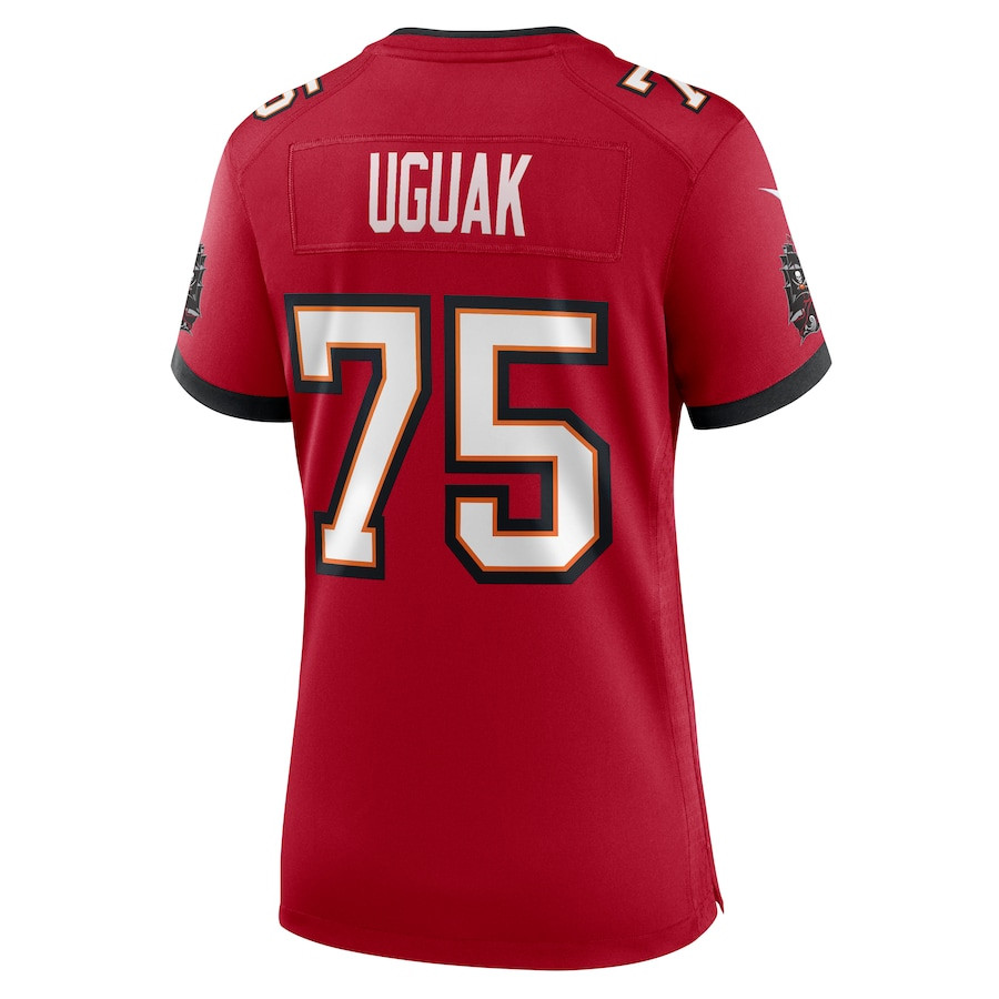 Lwal Uguak 75 Tampa Bay Buccaneers Game Red NFL Jersey Women's