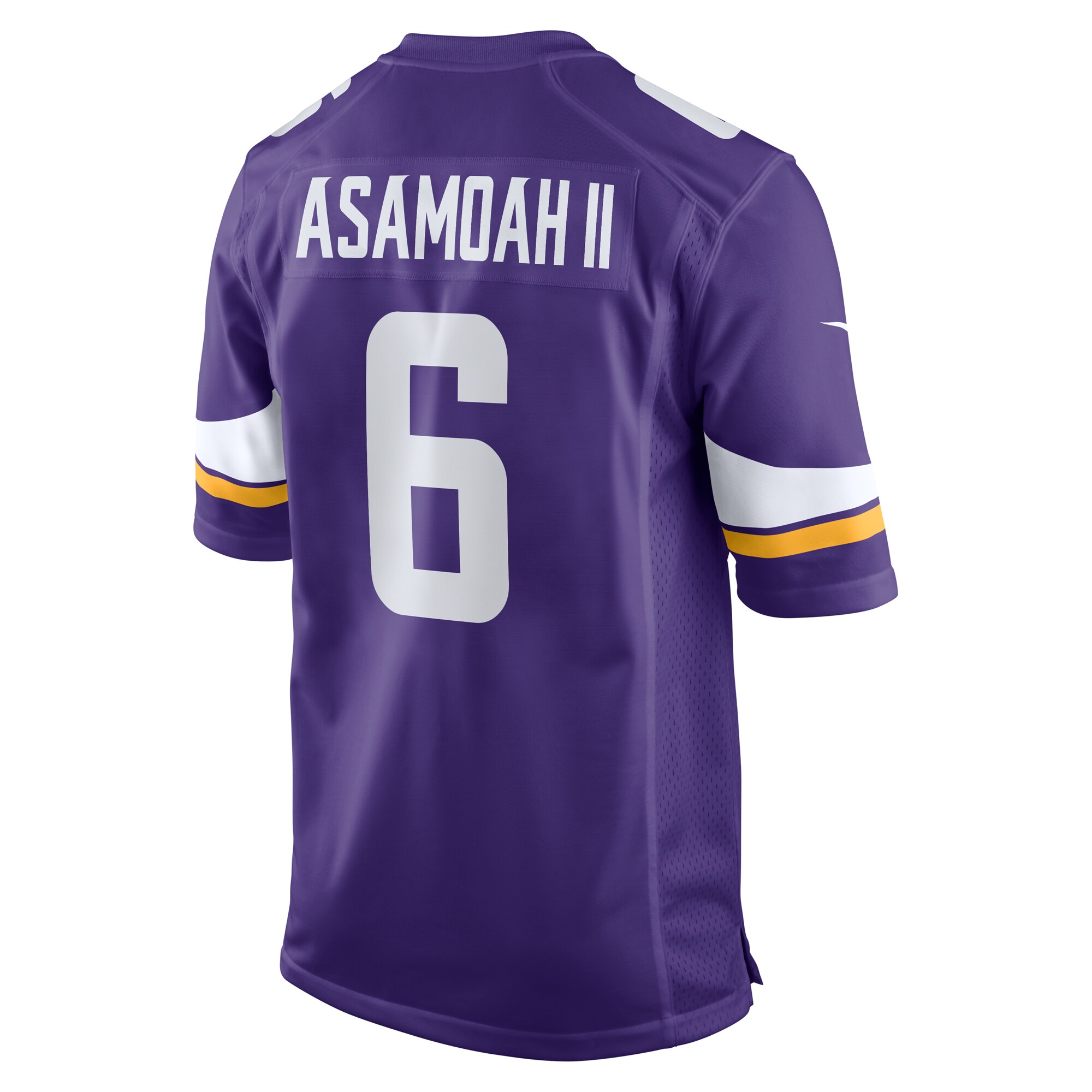 Minnesota Vikings Brian Asamoah II Purple Game NFL Jersey Men's