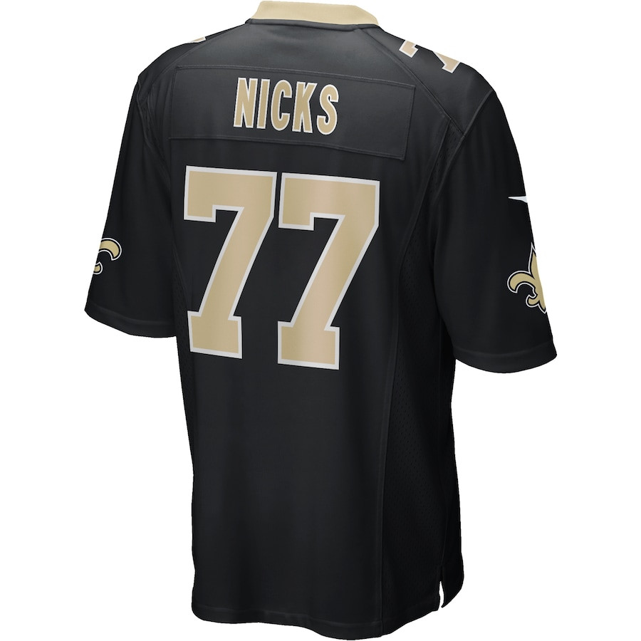 Carl Nicks 77 New Orleans Saints Game Retired Black NFL Jersey Men's