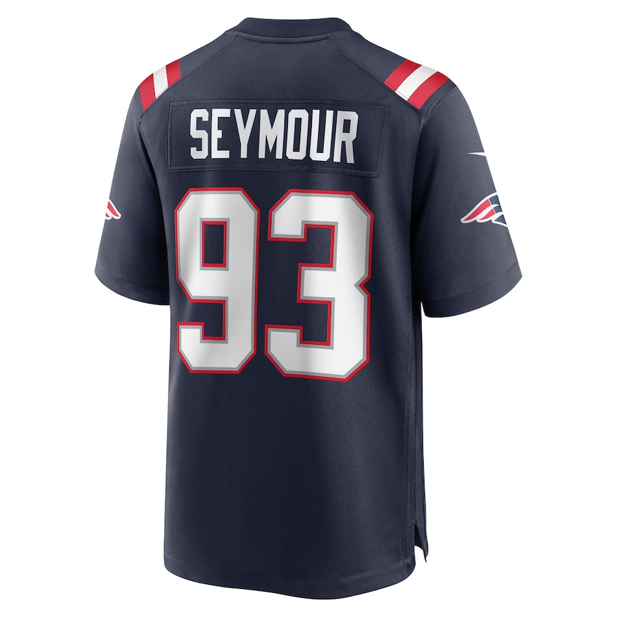 Richard Seymour 93 New England Patriots Retired Game Navy NFL Jersey Men's