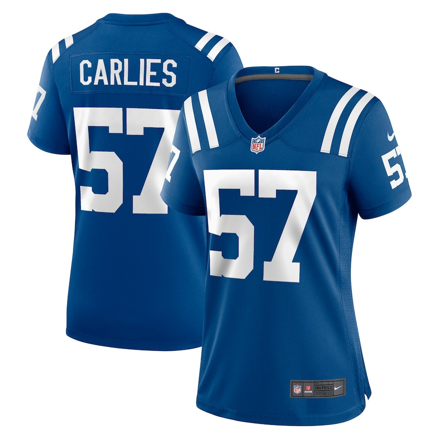 Jaylon Carlies 57 Indianapolis Colts Game Royal NFL Jersey Women's