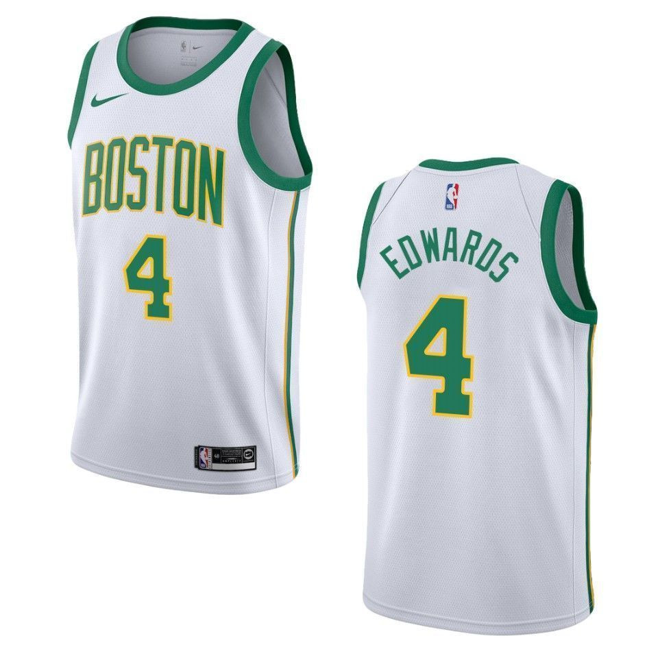 Boston Celtics 4 Carsen Edwards City Swingman White NBA Jersey Men's