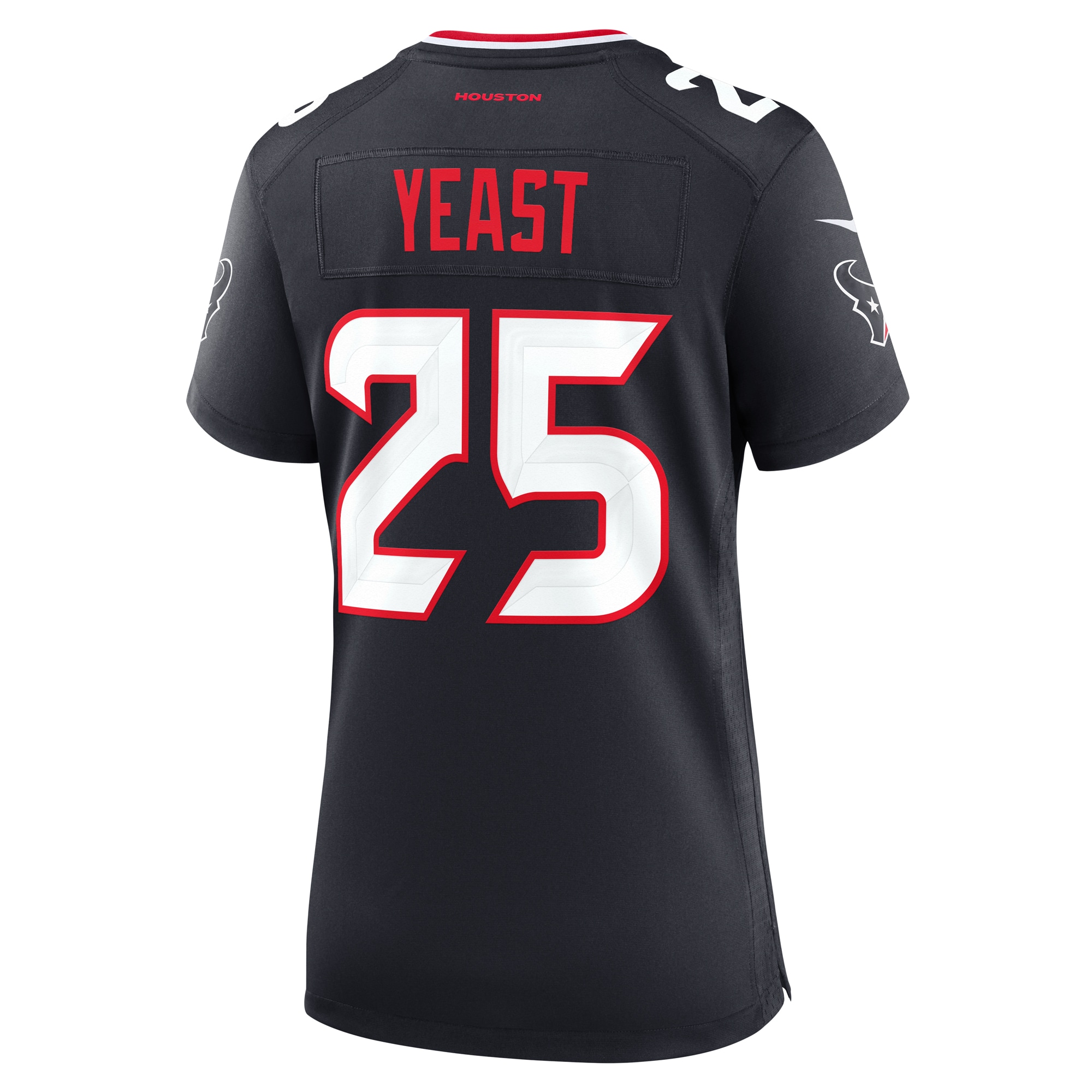 Houston Texans Russ Yeast Navy Team Game NFL Jersey Women's