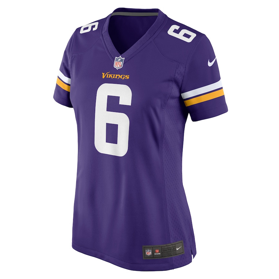 Brian Asamoah II 6 Minnesota Vikings Game Purple NFL Jersey Women's