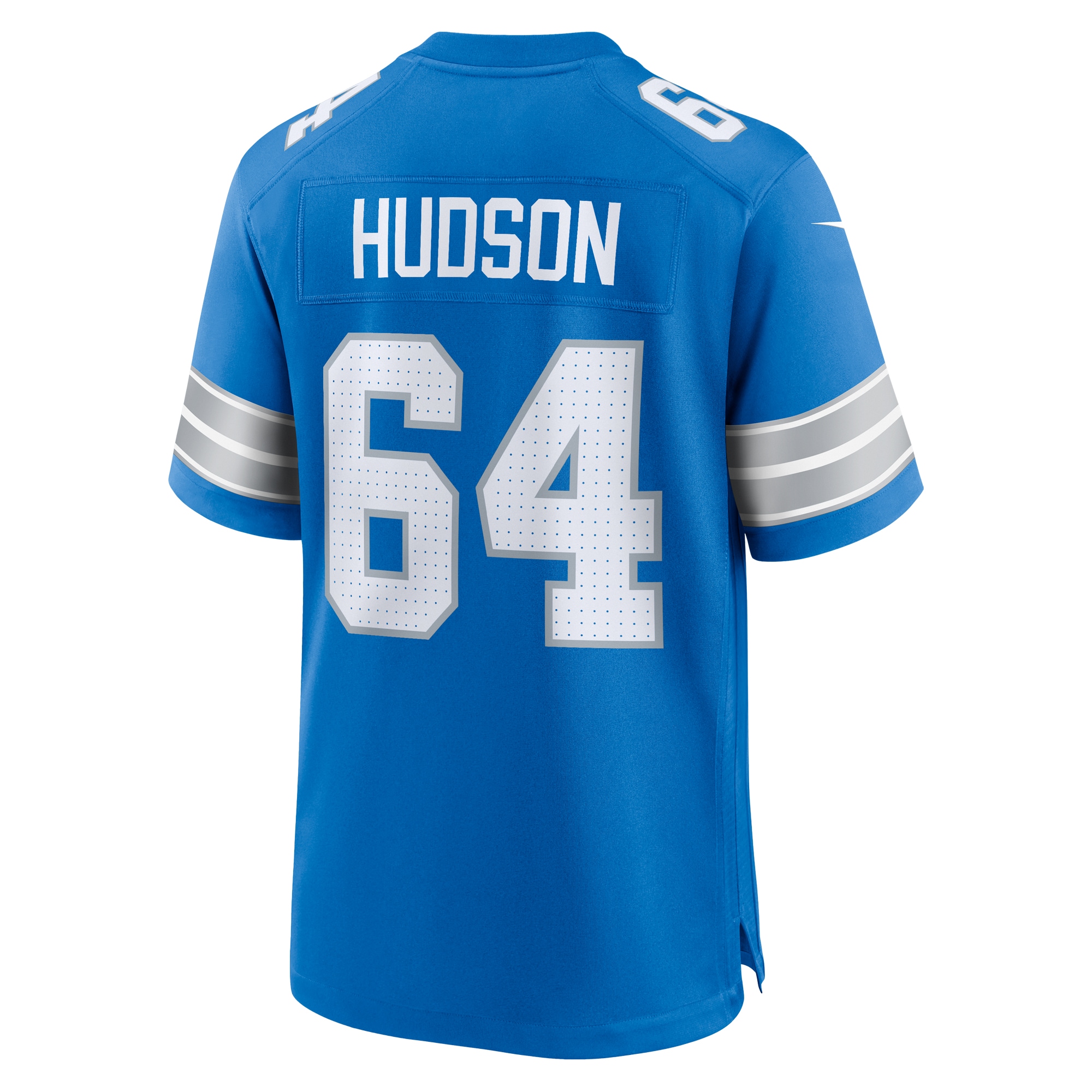 Detroit Lions Bryan Hudson Blue Game NFL Jersey Men's