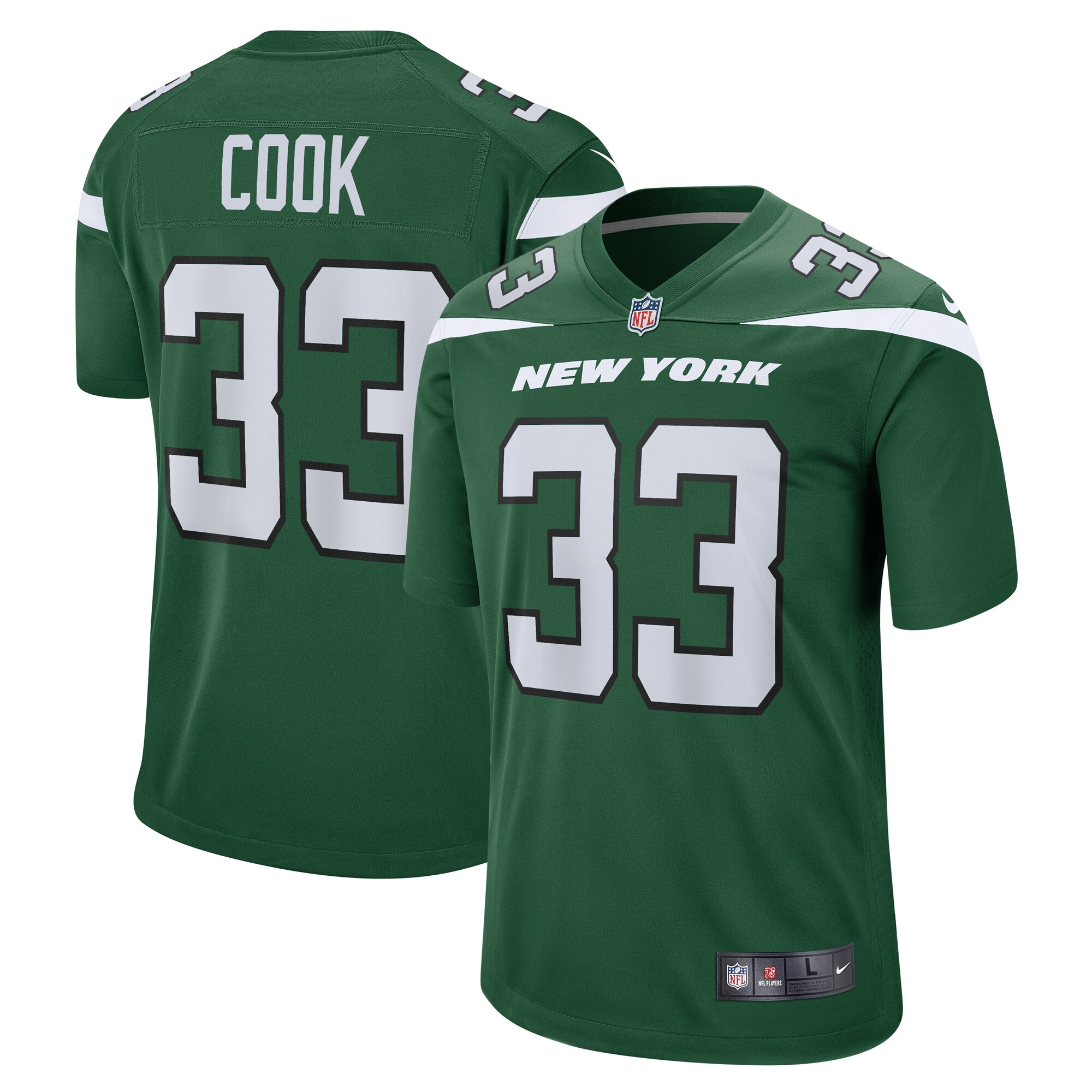 New York Jets Dalvin Cook Gotham Green Game Player NFL Jersey Men's