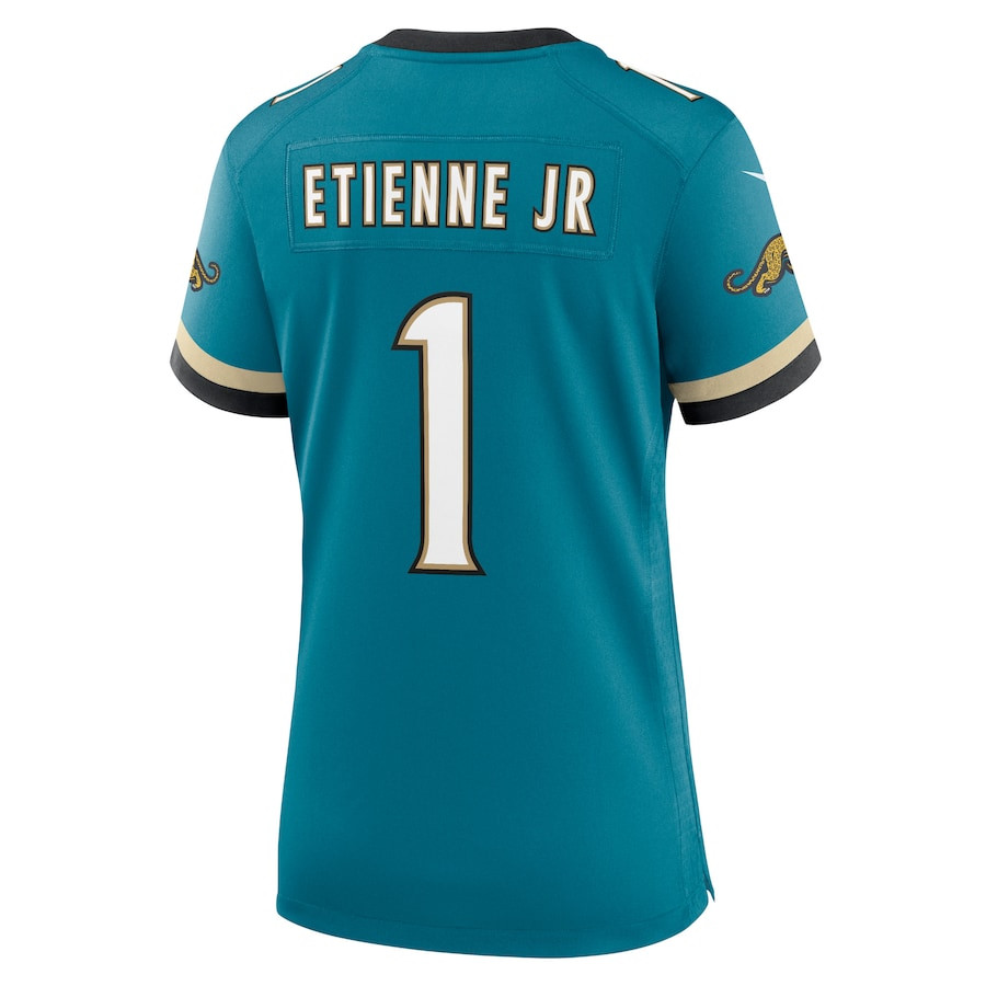 Travis Etienne Jr 1 Jacksonville Jaguars Prowler Throwback Game Teal NFL Jersey Women's