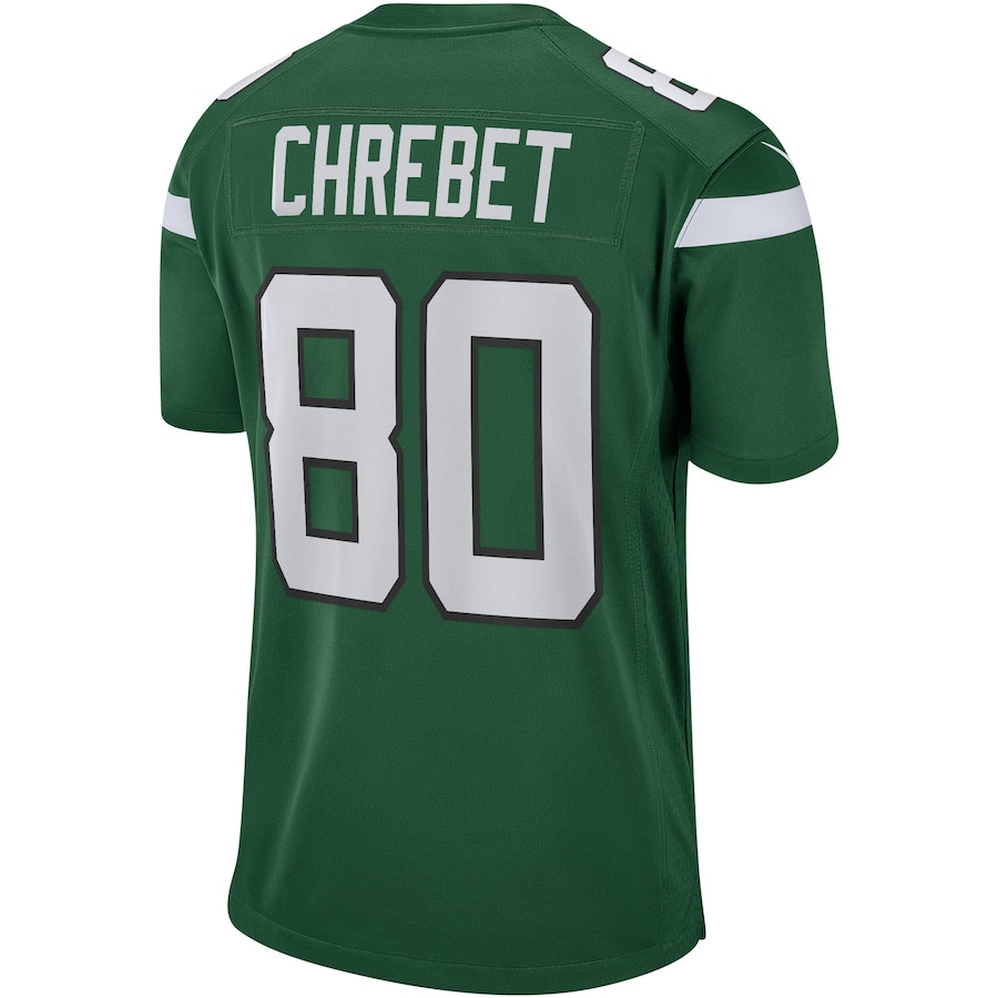 Wayne Chrebet 80 New York Jets Game Retired Gotham Green NFL Jersey Men's
