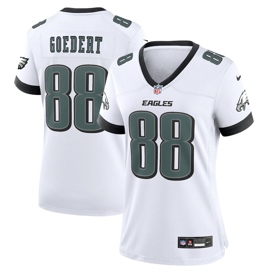 Dallas Goedert 88 Philadelphia Eagles White Game White NFL Jersey Women's