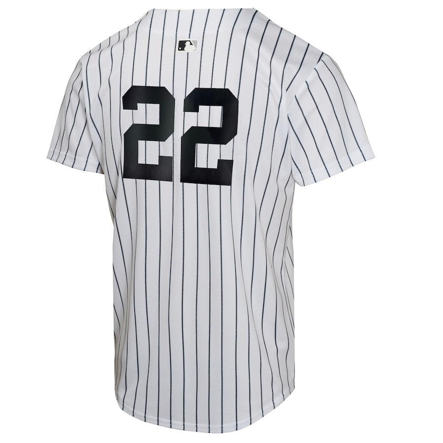 Juan Soto 22 New York Yankees 2024 World Series Home Game Player White MLB Jersey Youth