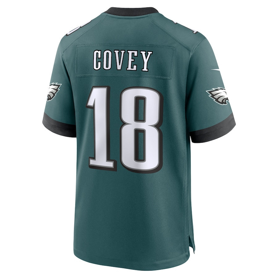 Britain Covey #18 Philadelphia Eagles Super Bowl LIX Midnight Green NFL Jersey Men's