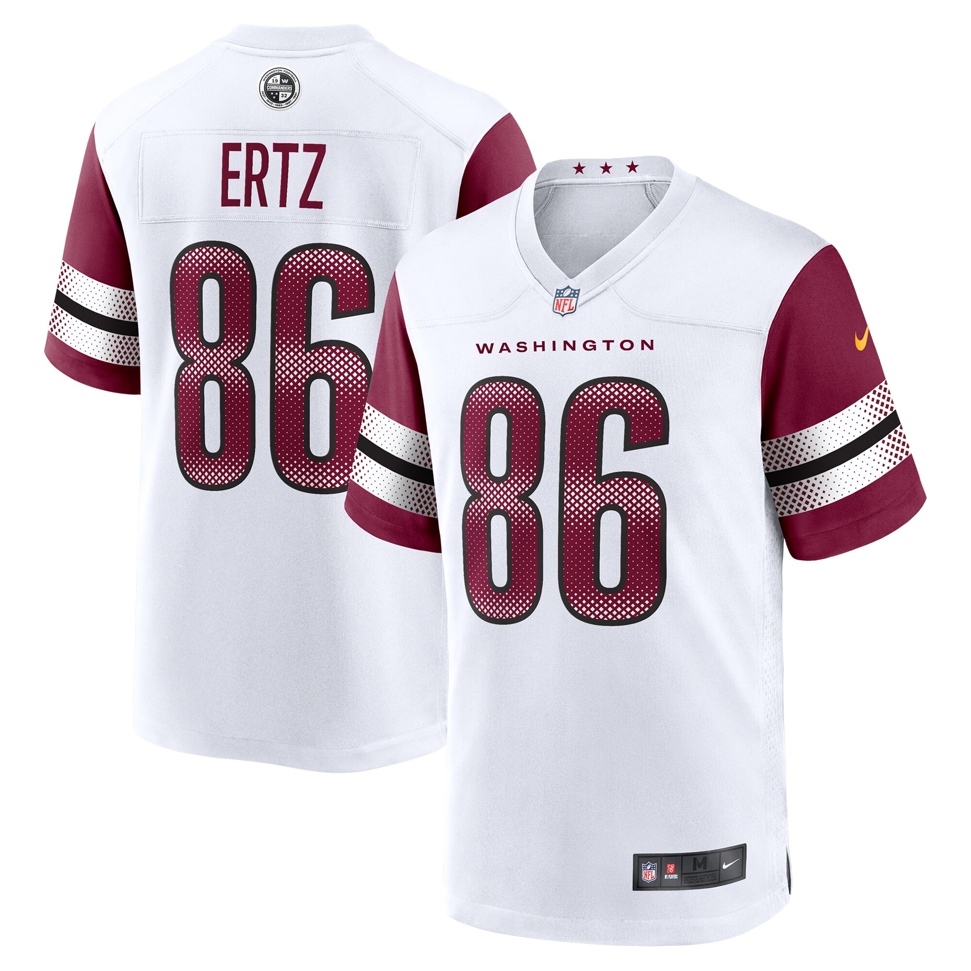 Washington Commanders Zach Ertz White Game NFL Jersey Men's