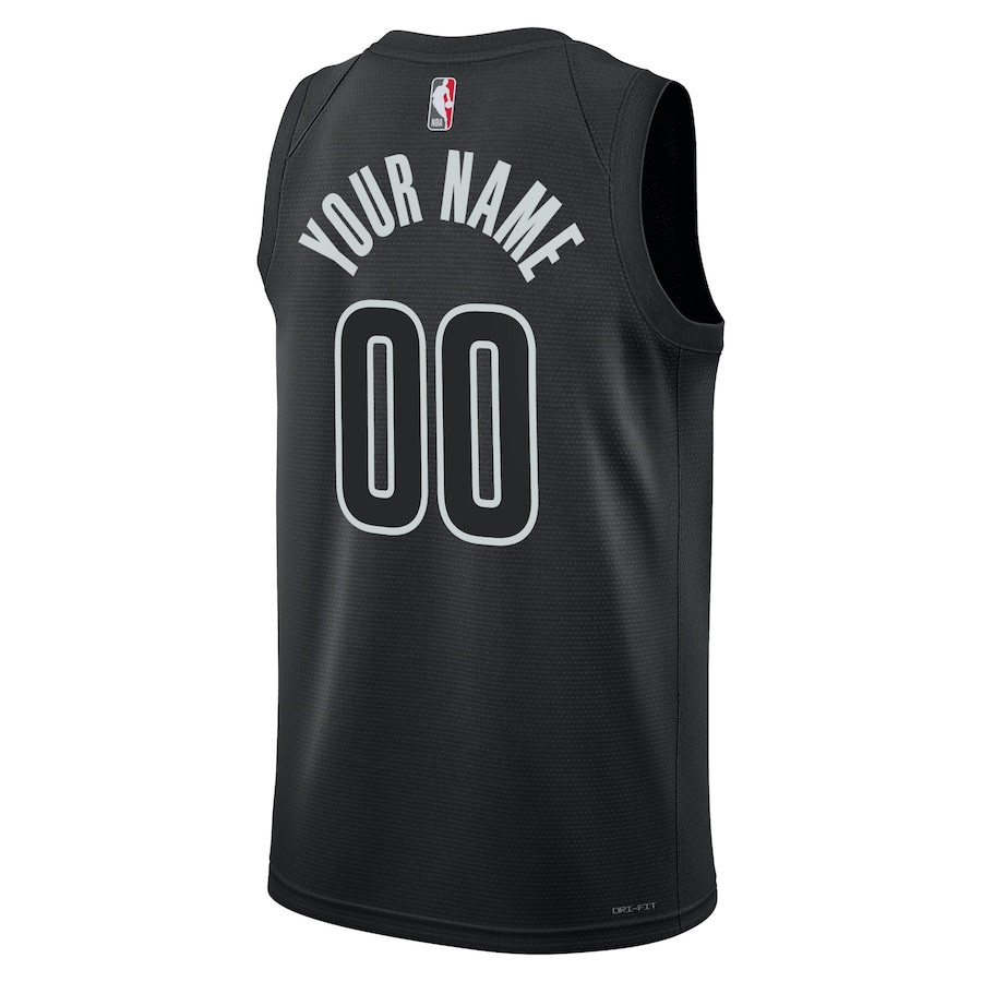 Brooklyn Nets 2023/24 Statement Swingman Custom Black NBA Jersey Men's