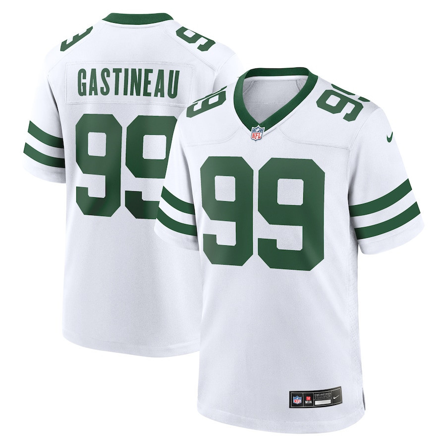 Mark Gastineau 99 New York Jets Game Retired Player White NFL Jersey Men's