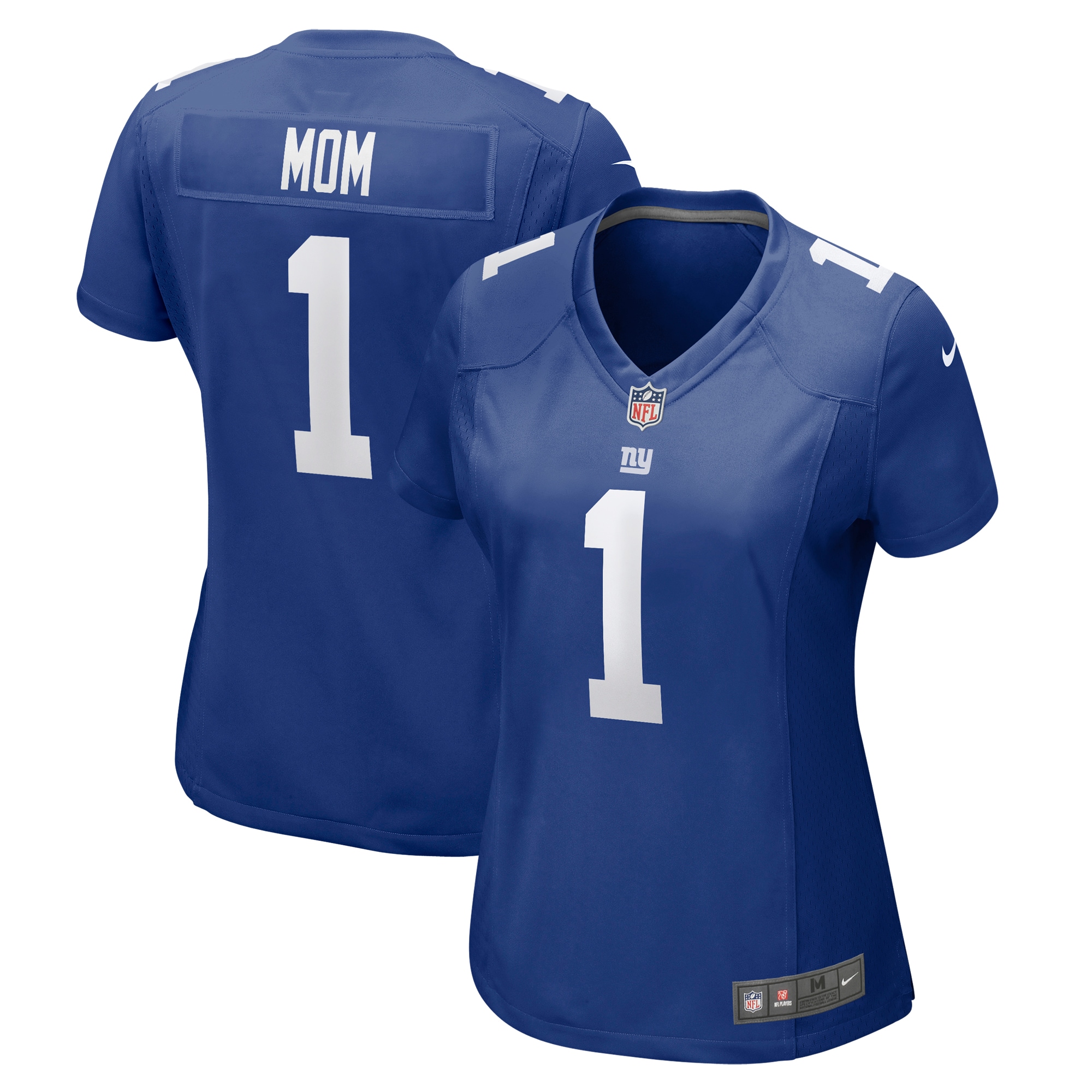 New York Giants Number 1 Mom Royal Game NFL Jersey Women's