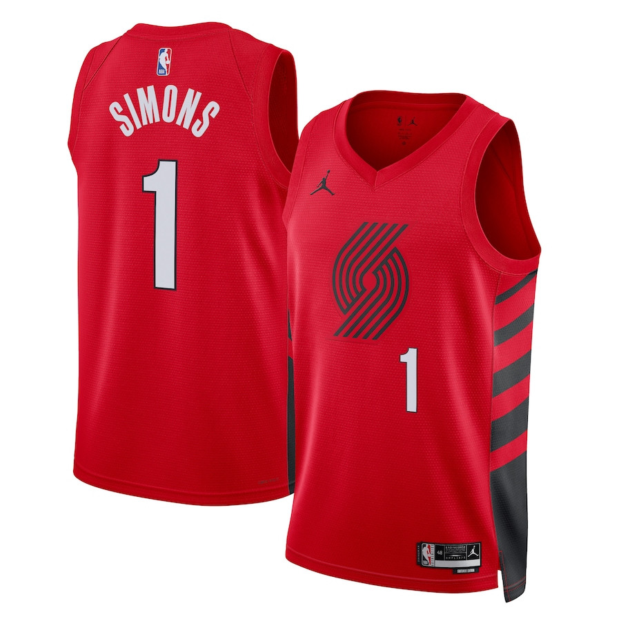 Anfernee Simons 1 Portland Trail Blazers Unisex Swingman Statement Edition Red NBA Jersey Unisex
