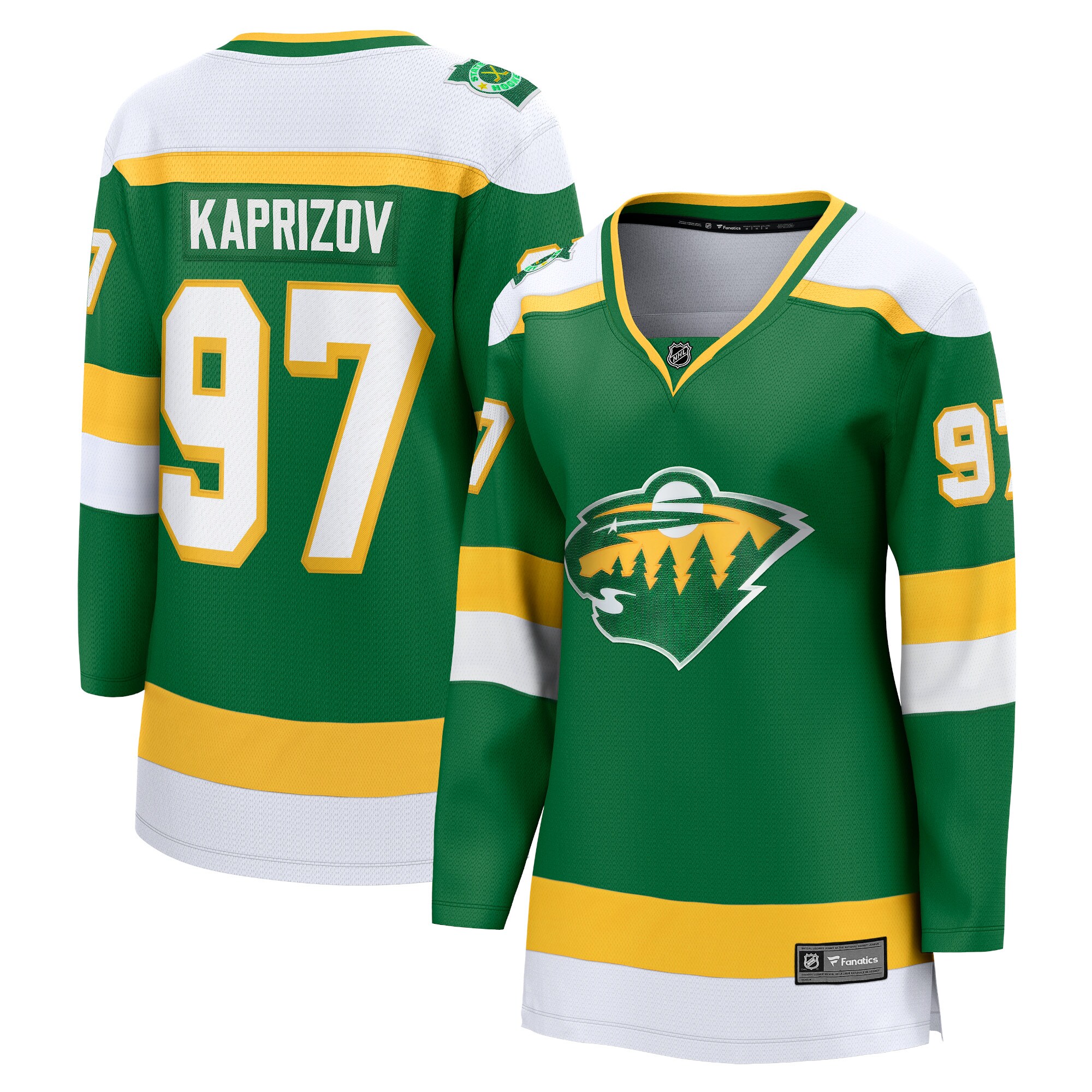 Minnesota Wild Kirill Kaprizov Green Alternate Premier Breakaway Player NHL Jersey Women's