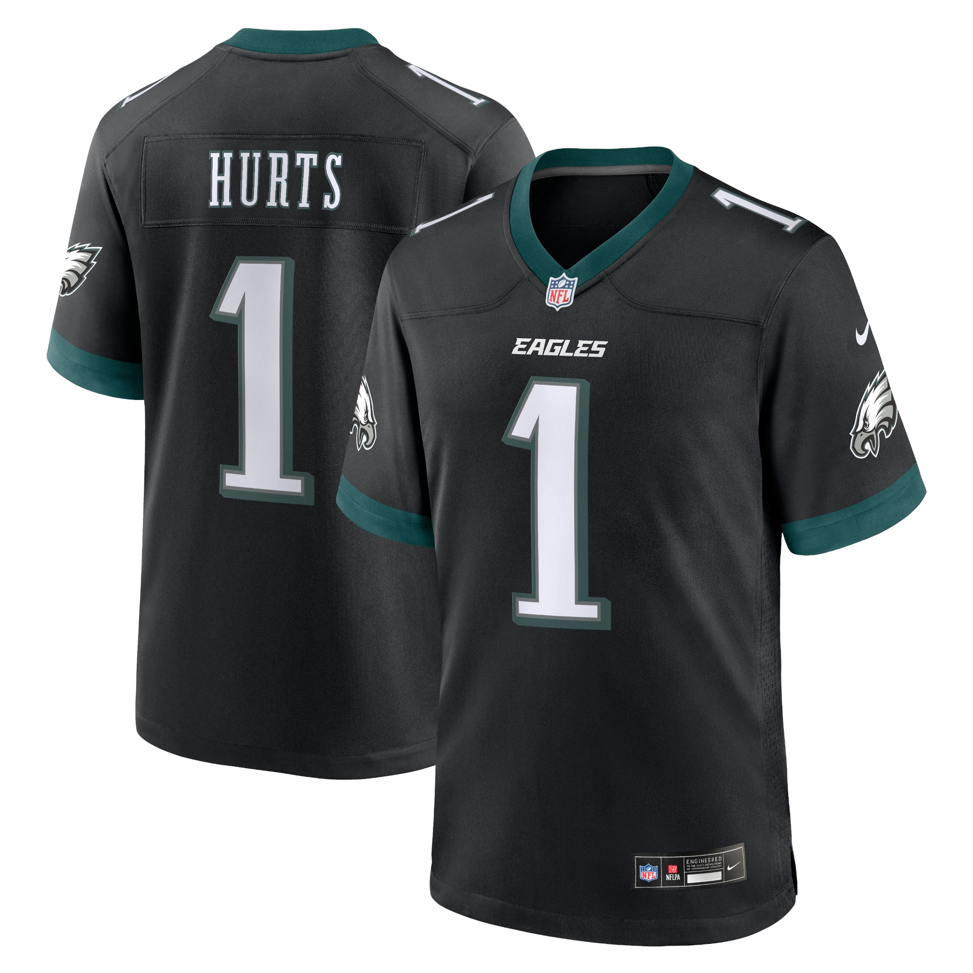 Philadelphia Eagles Jalen Hurts Black Alternate Game NFL Jersey Men's