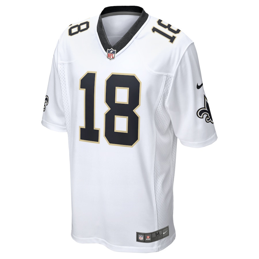 Spencer Rattler 18 New Orleans Saints Game White NFL Jersey Men's
