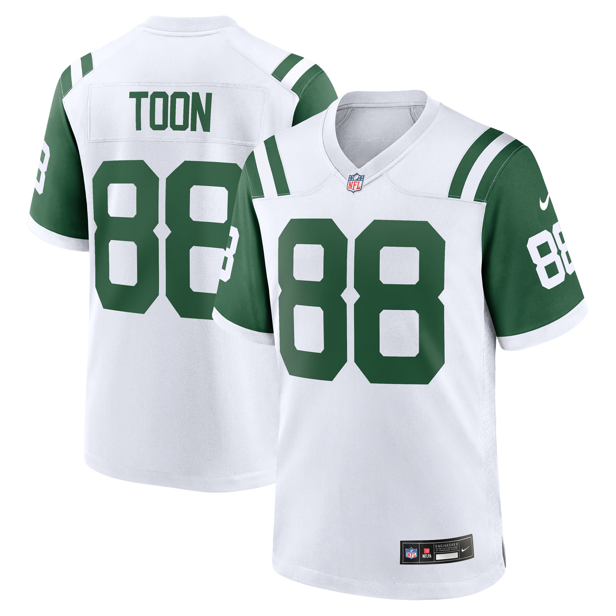 New York Jets Al Toon White Classic Alternate Retired Player Game NFL Jersey Men's