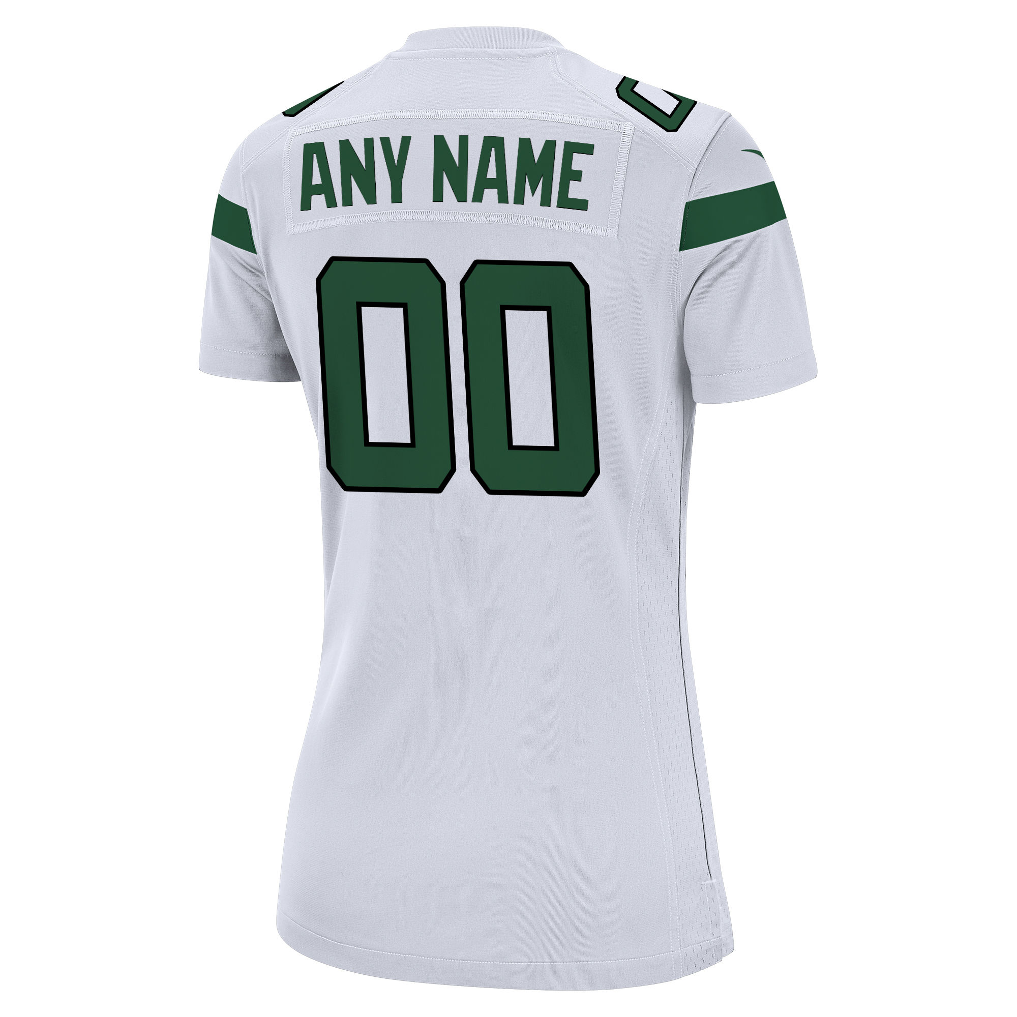 White New York Jets Custom Game NFL Jersey Women's